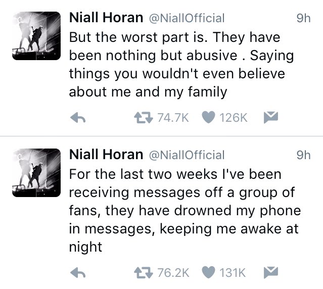1Dupdategirls's tweet image. Niall talking about a group of girls that have been spamming his personal number with abusive messages!! 😒🙃😔 -H