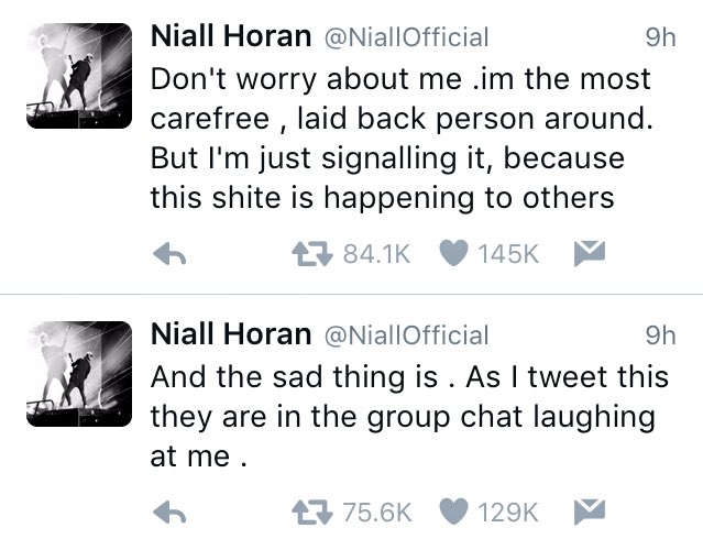 1Dupdategirls's tweet image. Niall talking about a group of girls that have been spamming his personal number with abusive messages!! 😒🙃😔 -H