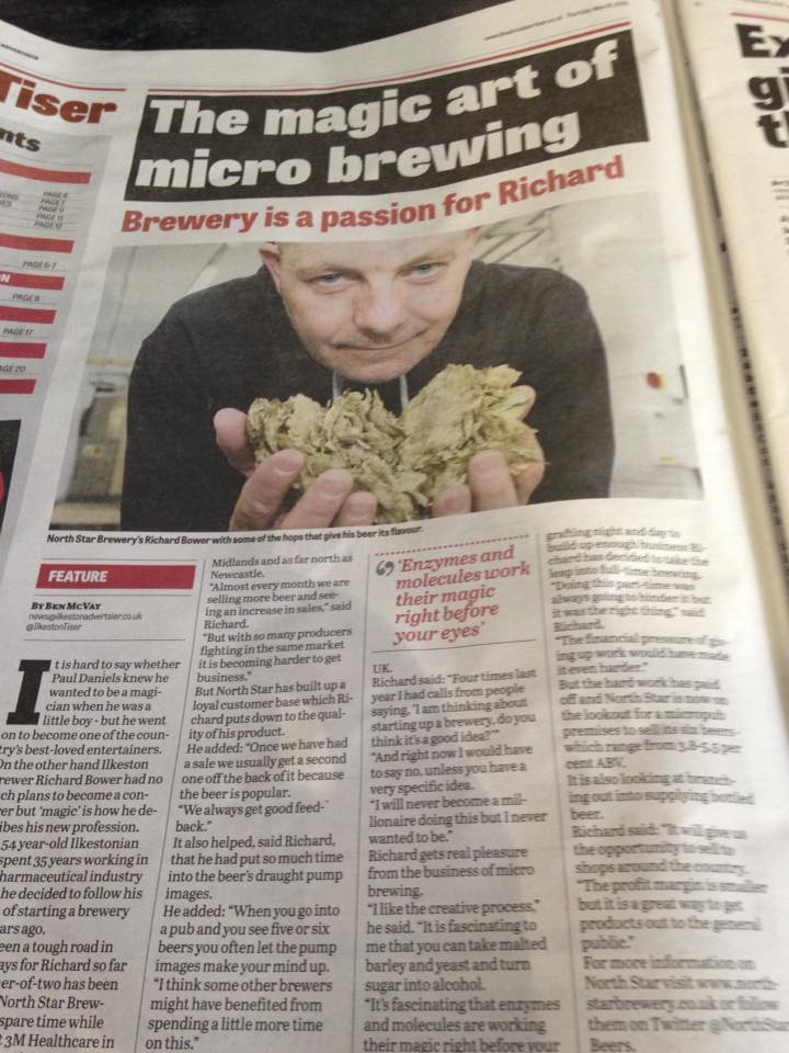 NorthStarBeers's tweet photo. Check out our feature in the #Ilkeston Advertiser this week! #ale #brewery #micropub #pub
https://t.co/SXtVdtAqJv https://t.co/qxBn2kuUeK