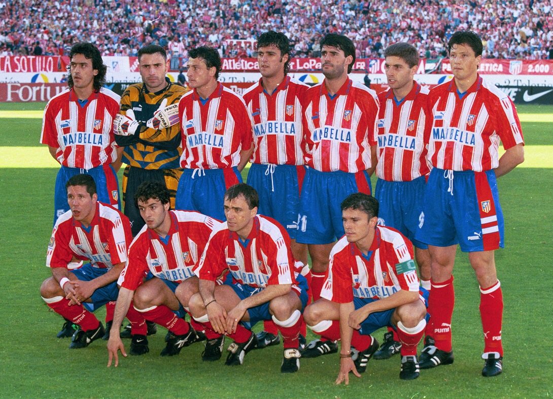Los50Atleti's tweet photo. El 25-5-96 #AtletiCampeón , que ya había ganado Copa, venció 2-0 Albacete (Simeone-Kiko) y culminó la Liga #Doblete https://t.co/39SmRJ5CTi