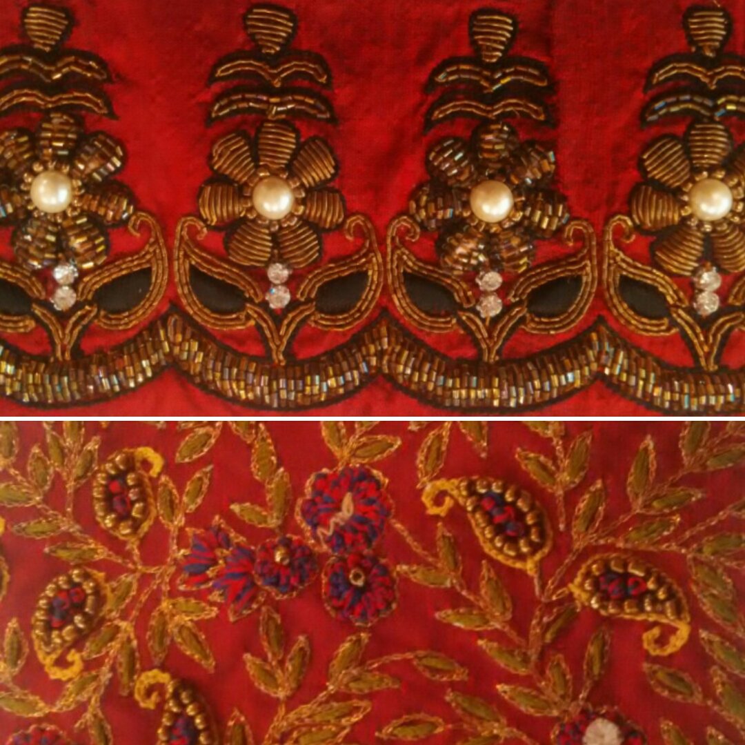 sayancouture's tweet photo. #TheSayonMitraLabel #thecoutureline #coutureembroidery #handembroidery #paisley #zardozi #reshamwork https://t.co/PtwSFoXn5o
