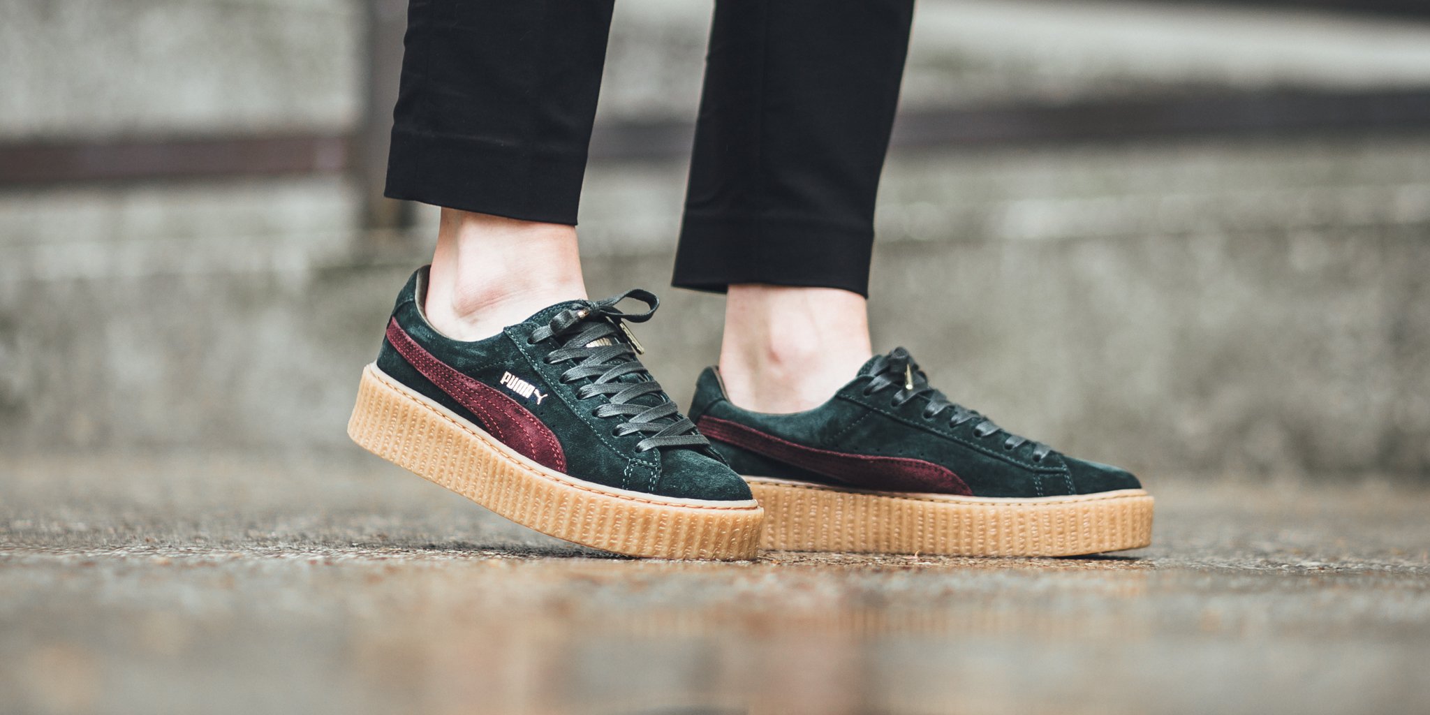 Titolo on Twitter: "Fenty by Rihanna x Puma Suede Creeper -  Green-Bordeaux-Gum RELEASE: Thursday, 26th May 2016 https://t.co/KKskyL86QP  https://t.co/d7rR76XCfm" / Twitter