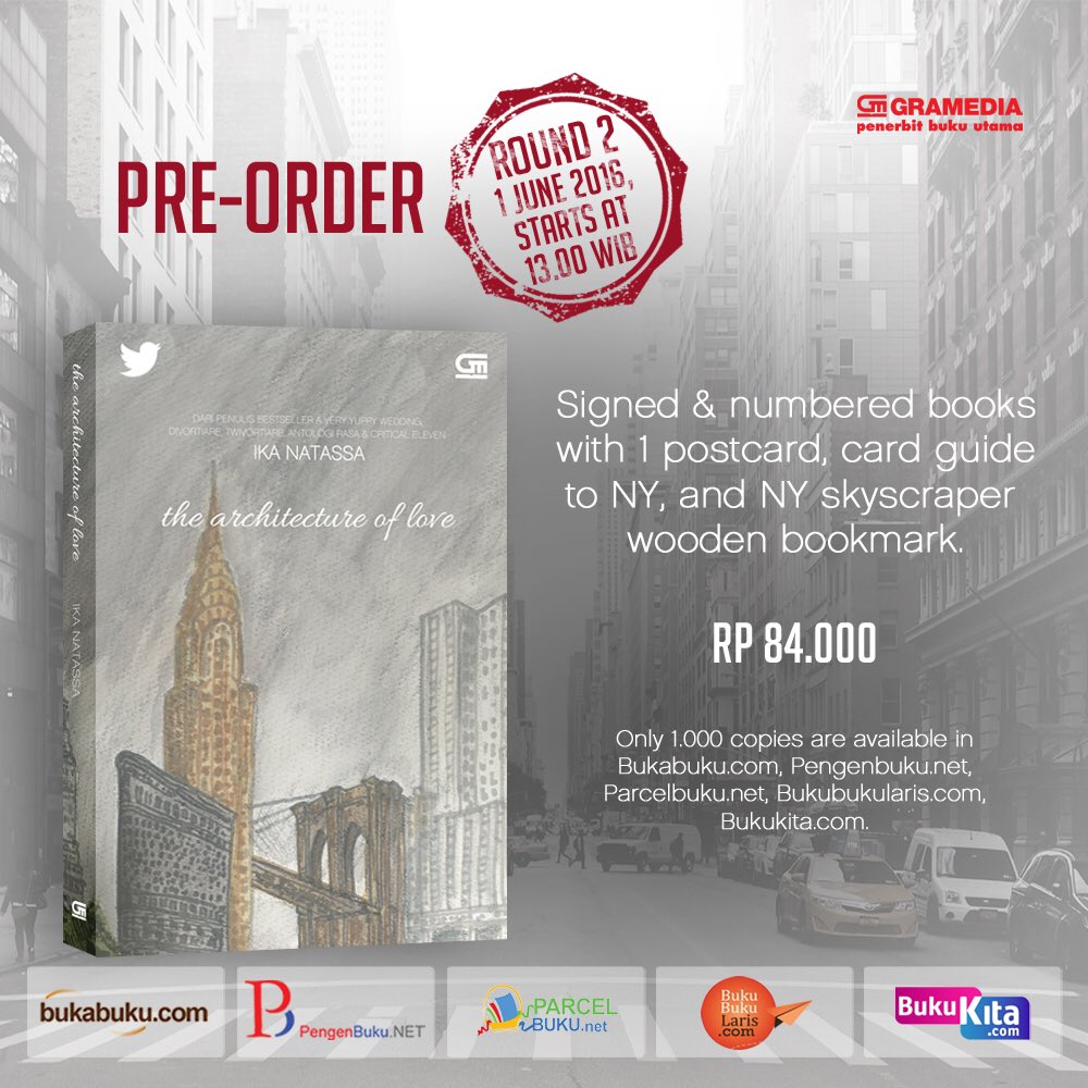 200 boks spesial The Architecture of Love habis dlm 6 menit! Blm dpt? Ada 1.000 eksemplar minggu dpn 😉✊🏻 #TAOLDay