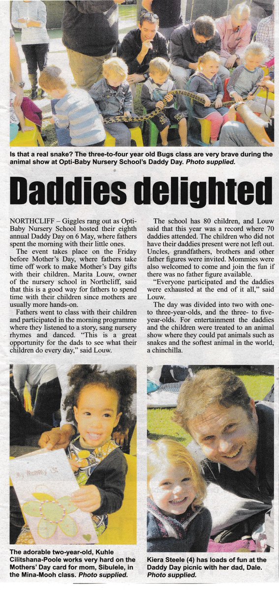 opti_baby_kids's tweet photo. Northcliff Opti-Baby &amp; Kids
Daddy's Day..Daddies Delighted!!
Well done Northcliff &amp; Team, making Dads feel special! https://t.co/VBzmn9jfGw