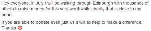 NinePinNoTap's tweet photo. https://t.co/isaSuh59L9 @CrohnsColitisUK  #WalkIt2016 #Edinburgh #Fundraising https://t.co/XnwecQw94O