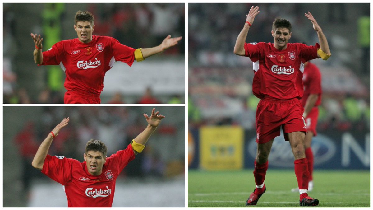 Steven Gerrard's looping header is a popular choice! The belief in an incredible fightback began to grow...