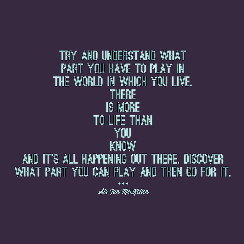 Some superb #WednesdayWisdom from birthday boy Sir Ian McKellen today! #HappyBirthday