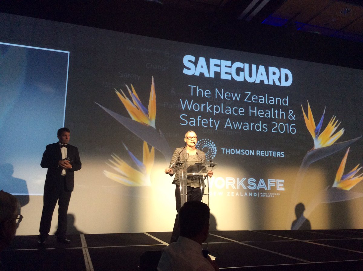 WorkSafeNZ's tweet photo. . @helenkellyUnion challenges agriculture to do better accepting Lifetime Achievement Award  #safeguardawards https://t.co/M55wvTXjGc