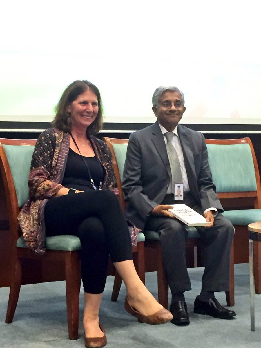 Jvowens's tweet photo. @carolrealini shares her book "Financial Inclusion at the Bottom of the Pyramid" with @ADB_HQ VP Gupta #DigiFin16 https://t.co/t2YYbTZDkM