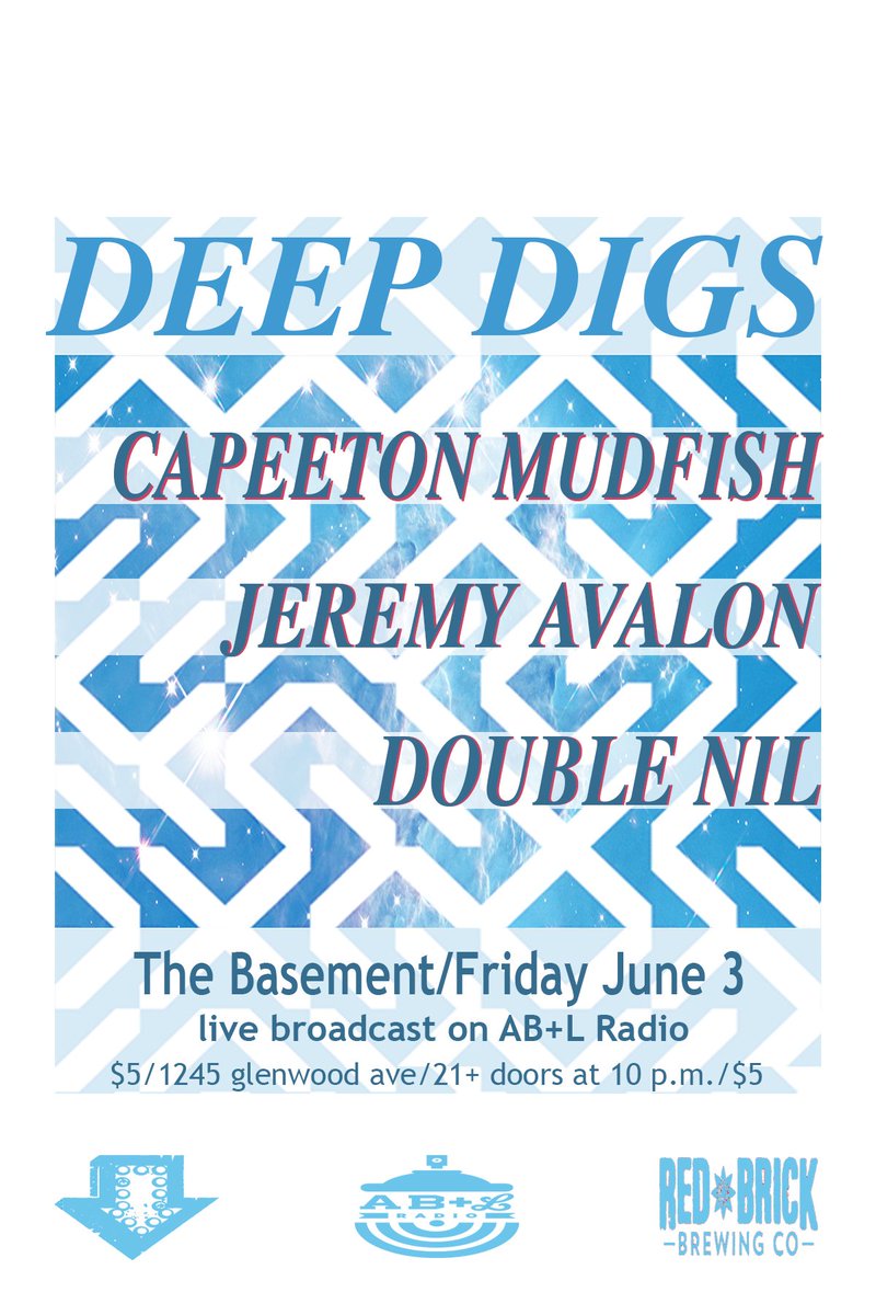 CaptMudfish's tweet photo. #DEEPDIGS 6/3 with @DoubleNil, @JeremyAvalon_ , at @BASEMENT_EAV broadcasted by @ablradio beer by @RedBrickBrewing https://t.co/UhqNNN0YaG