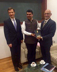 Productive meeting w Maharashtra CM <a href="/Dev_Fadnavis/">Devendra Fadnavis</a> on his plans for the state's infrastructure <a href="/USAndMumbai/">U.S. Consulate Mumbai</a> <a href="/TradeGov/">ITA</a>