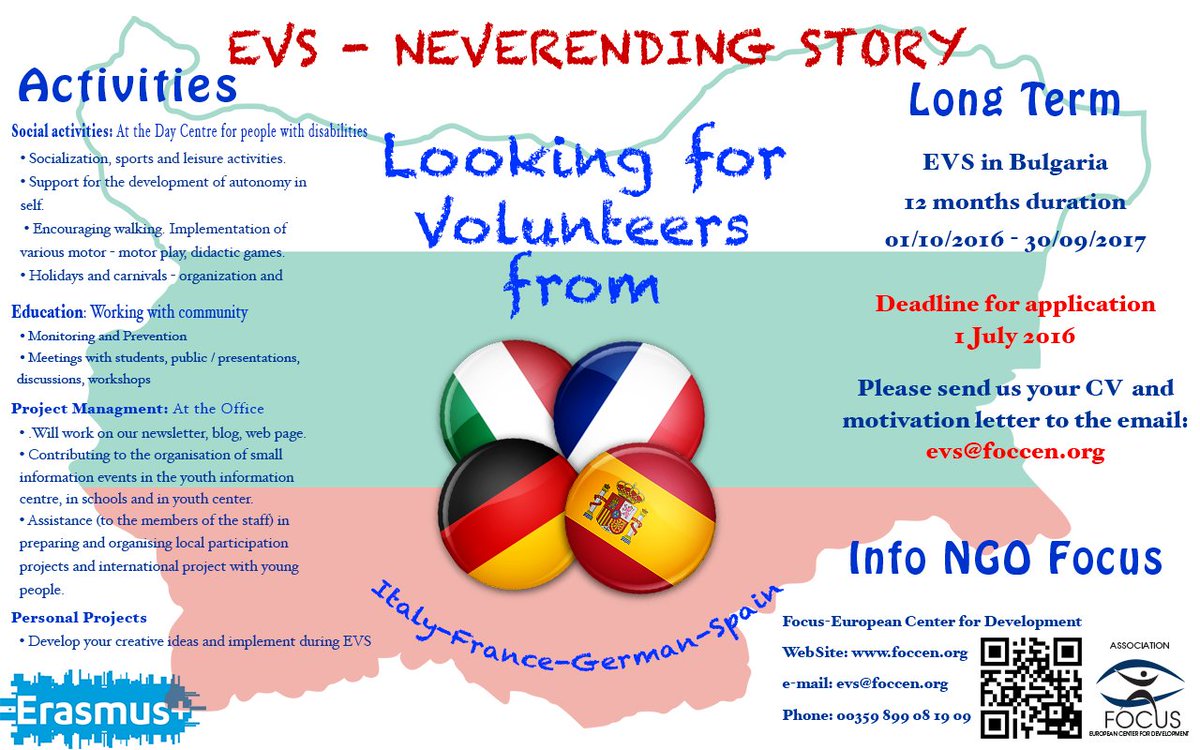 HunTom90's tweet image. #evs #sve #erasmus #ErasmusPlus Ottima opportunità per tutti!!! #Italy #France #Spain #German @EUErasmusPlus