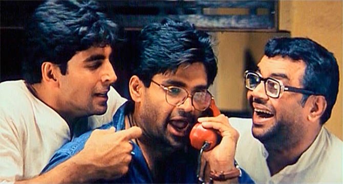ETCBollywood's tweet photo. Yippie! @AkshayKumar, #SuneilShetty &amp; @SirPareshRawal all set to tickle our funny bone with #HeraPheri3! https://t.co/WBTUnaJB6Y