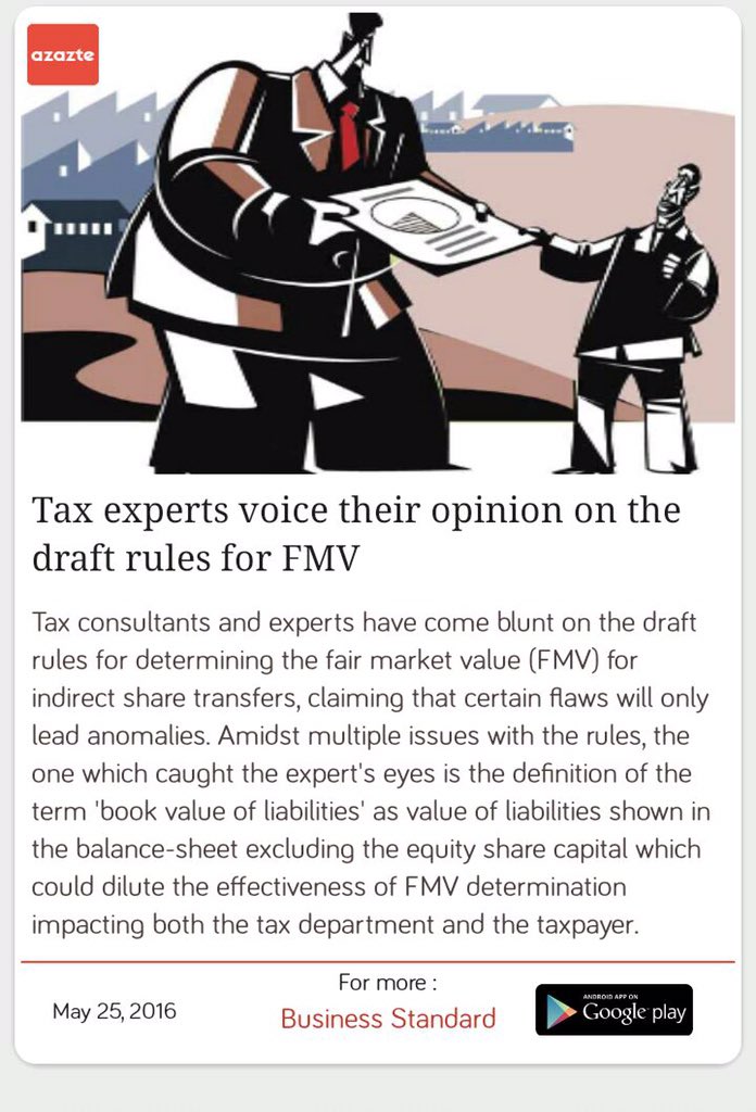 azazte_com's tweet image. #TaxExperts #DraftRules #FMV @IncomeTaxIndia
