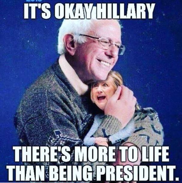 FreedomFriesInc's tweet photo. #OneTimeIWent into a campaign & lost (twice actually) but I'm evolving
#RiskyHillary #SafeBernie #FeelTheBern https://t.co/DgH440MFWS