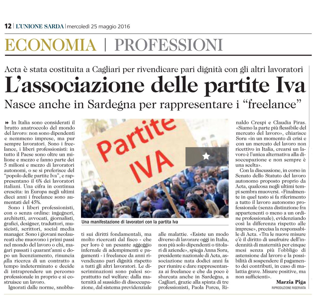 La dura vita dei #freelance...anche in #Sardegna <a href="/actainrete/">ACTA - Associazione di freelance</a> <a href="/rinaldocrespi/">rinaldo crespi</a> <a href="/paola_porcu/">Paola Porcu</a> <a href="/annasoru/">Anna Soru</a>