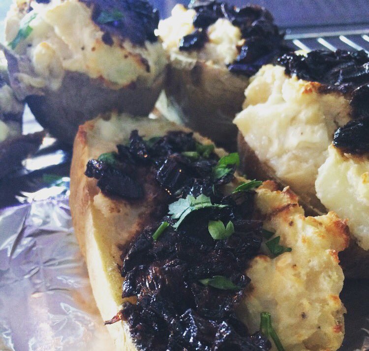 Join us for this weeks special. Brie &amp; bacon or Goats cheese &amp; caramelised onion potato skins! #CardiffBay