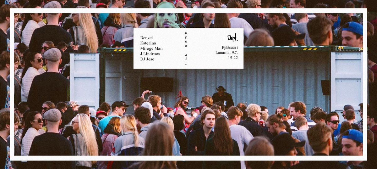 dept_music's tweet photo. Daytime dance, friends, summer. Dept. Open Air 9.7. https://t.co/TYn4qV0ssK #deptmusic #helsinki #openair https://t.co/p9DXcuPuzL