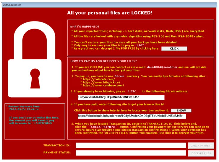 LevelBlueCyber's tweet image. #DMALocker 4.0 – Updated #Ransomware Emerging as a Viable #Security Threat: ow.ly/yWtZ300xLB6 @Malwarebytes