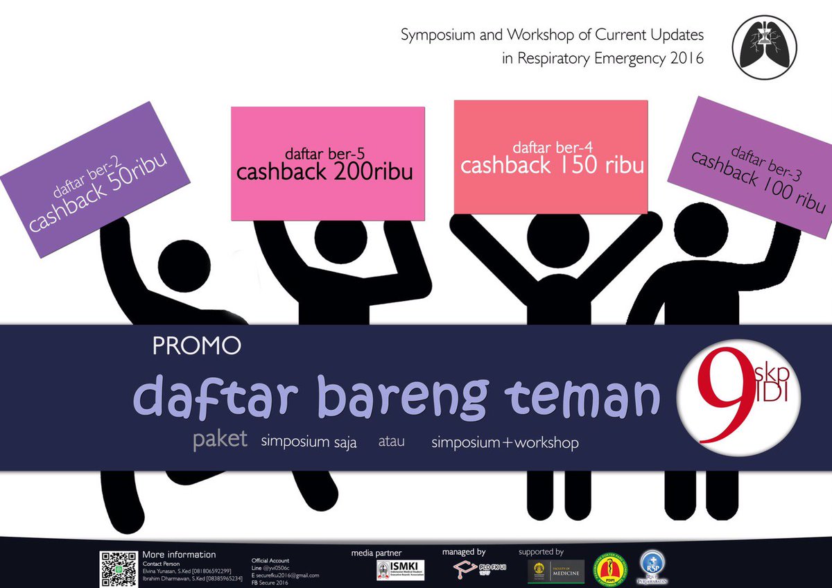 Understand the newest guideline for respiratory emergency: SeCURE 2016 - 9 SKP, May, 28th 2016, RS Persahabatan JKT