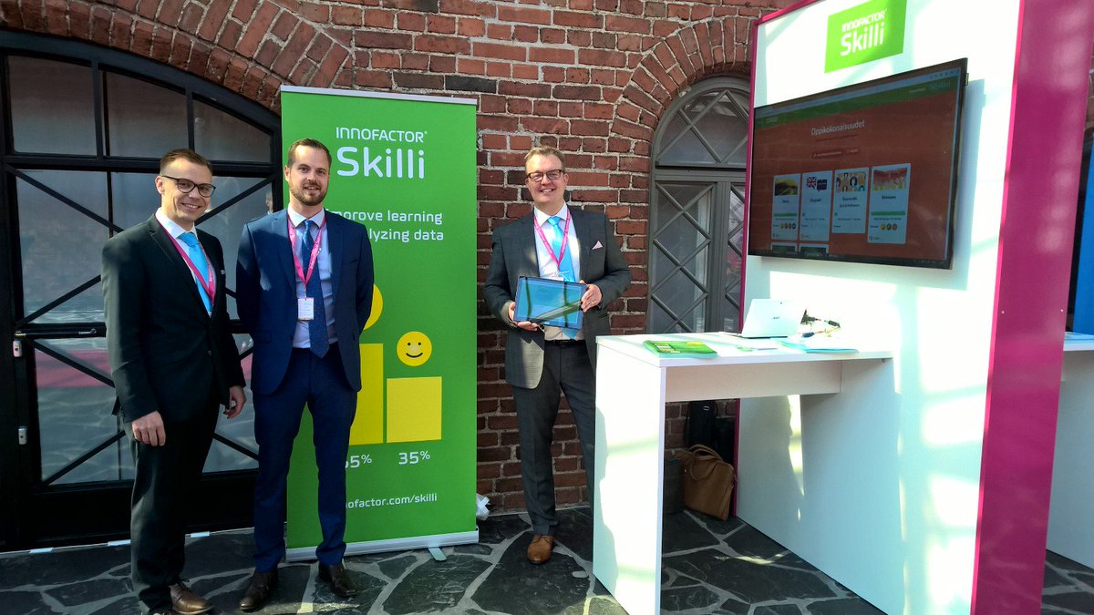MaxFalenius's tweet photo. Proud to represent #innofactorskilli at the #MS_SummerInst Startup Village #Innofactor #Helsinki https://t.co/n0IE8YZBR0