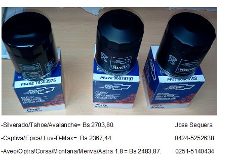 sequera32's tweet image. Buen dia ! A la venta estos filtros de Aceite, Mi contacto 0424-5252638.