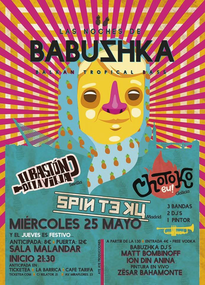 ESTA NOCHE SE LÍA EN #SEVILLA <a href="/SalaMalandar/">Sala Malandar</a>  <a href="/chotokoeu/">Chotokoeu!</a> <a href="/SpinTeKu/">Spin Te Kú</a> y <a href="/ElBastonDLVieja/">El bastón DeLa Vieja</a> +djs +1pintor!