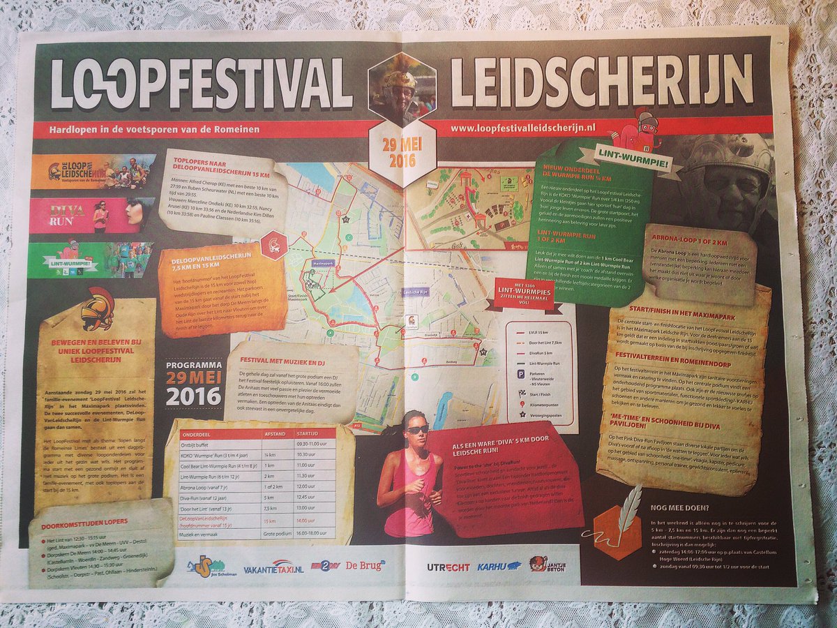 LOOPVLR's tweet image. Spread in @DeBrugUtrecht vandaag over @loopfestival LR @LOOPVLR @DivaRunLR @Lintwurmpie Run! Lees even door!! Mooi!