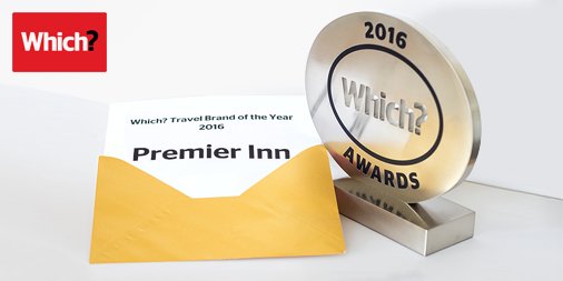 Which? Travel Brand of the Year 2016 goes to <a href="/premierinn/">Premier Inn</a> for its value focused brand innovation. #WhichAwards2016