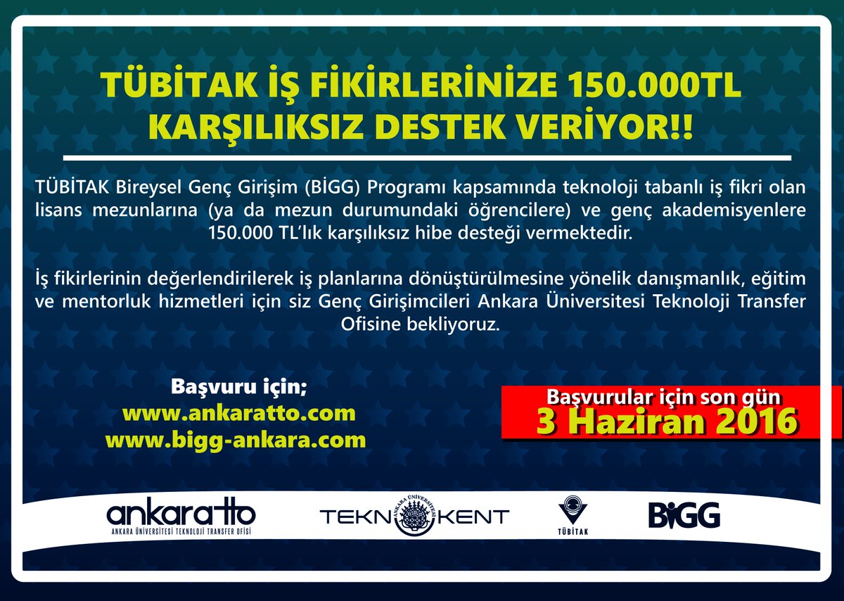 BiggAnkara's tweet photo. UNUTMAYIN: BİGG Ankara için son başvuru tarihi 3 Haziran 2016!!! @UfukBatum https://t.co/NHxUCgmMBv
