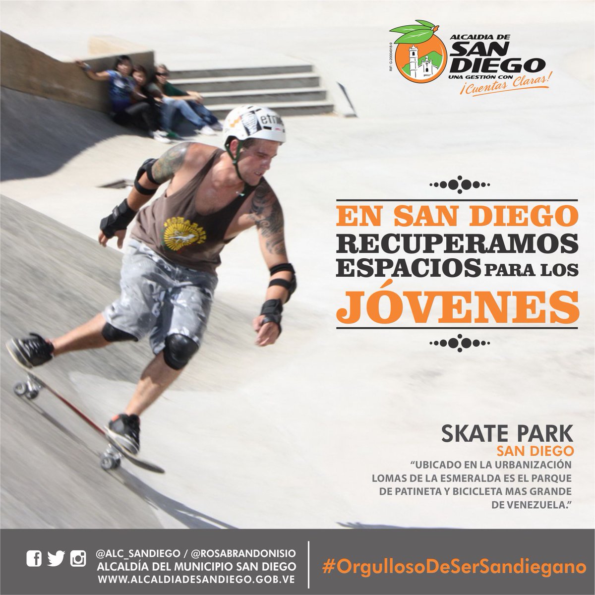 Rosabrandonisio's tweet photo. Disfruta de nuestros espacios recreativos. #SkatePark San Diego uno de los mejores de América Latina https://t.co/0s3wQstfiL