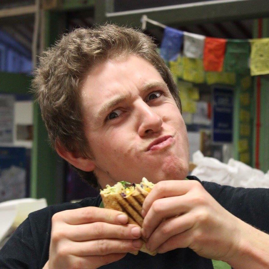 IndiesDelhi's tweet photo. Aaron is #lovingit at #indiesdelhi #Bristol #bristolfood #food #foodie #wrap #munchies https://t.co/Igcqr7pN4L