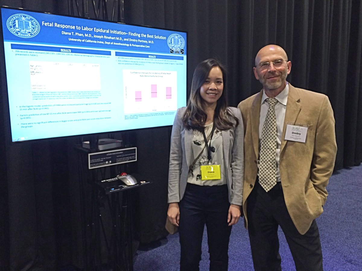 ucianesthesia's tweet photo. Dr. Diana Phan and our faculty, Dr. Dmitry Portnoy at the SOAP 48th Annual Meeting in Boston, MA #soapam2016 @SOAPHQ https://t.co/uON96pp1Cm