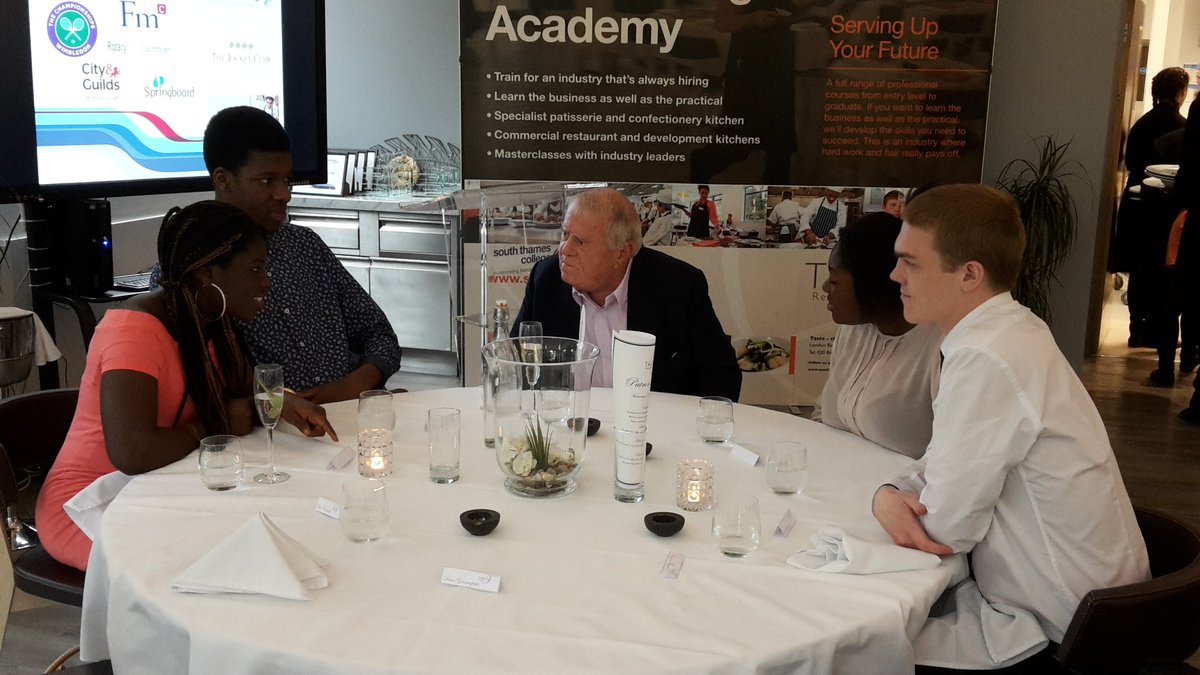 TasteSTC's tweet photo. Mr Roux having a chat with some of our departing students. #Chefsofthefuture https://t.co/7OkuATFb1C