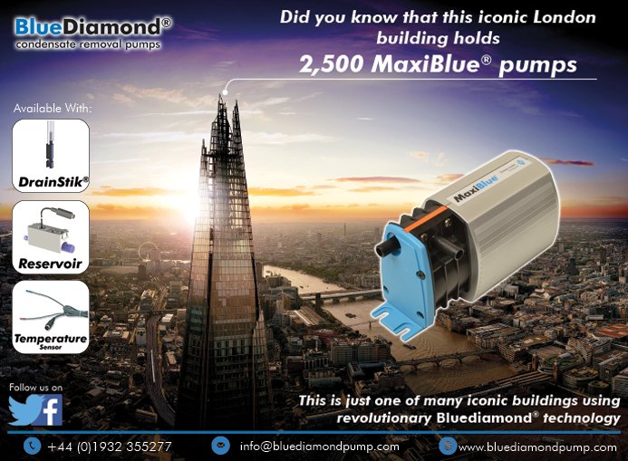 BlueDiamondPump's tweet photo. Did you know that the #Maxiblue is in one the tallest buildings in Europe! #condesatepump #BlueDiamond https://t.co/1gPmjAcnF0