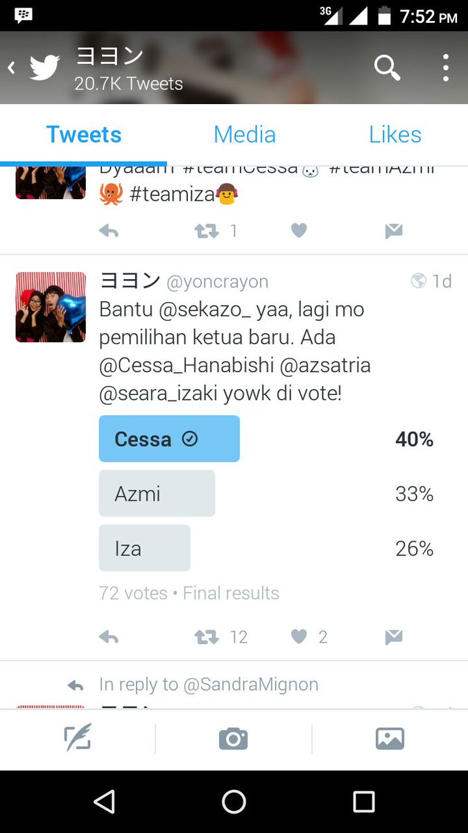 Selamat untuk vokalis <a href="/Cloverfaith_ID/">ＣＬＯＶＥＲＦＡＩＴＨ</a>  <a href="/Cessa_Hanabishi/">Cessa Hanabishi</a> yang sudah terpilih secara menjadi ketua SEKAZO yang baru!