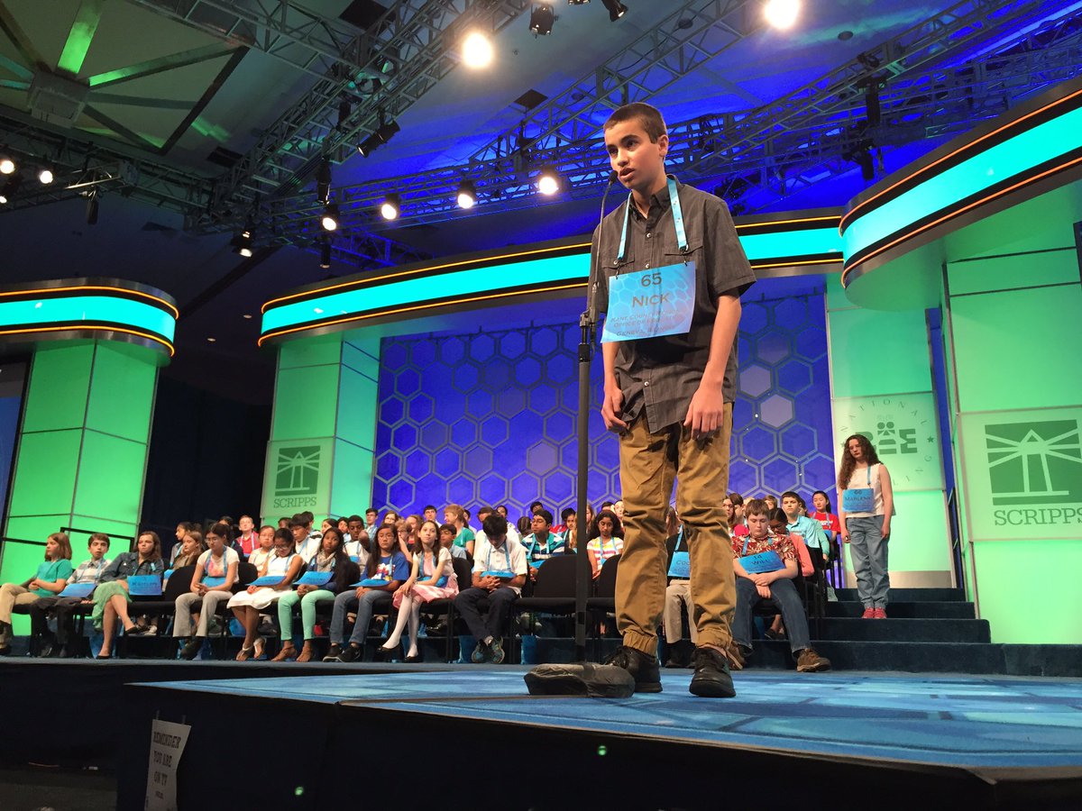 brewguy55's tweet photo. @frednewspost Waiting for Chloe Johnson to take the stage for her first word in National Spelling Bee. https://t.co/RyNHAJr22L