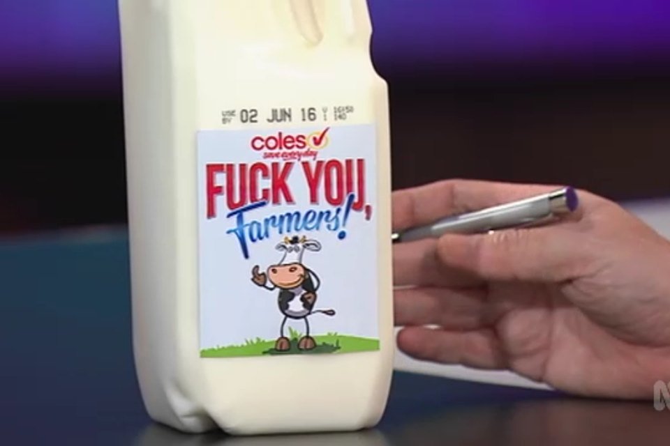 New Coles milk.  #MadAsHell