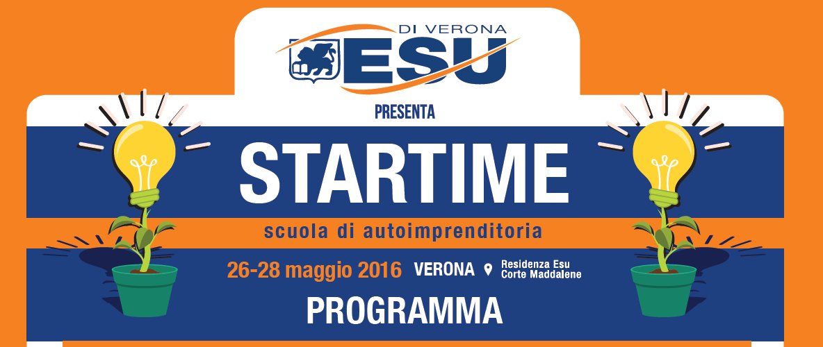 UniVerona's tweet photo. Il 26/5 al via #Startime scuola di autoimprenditoria organizzata da #Esu per studenti #univr https://t.co/ZfUE7L33pO https://t.co/Wh4MQjsjf2
