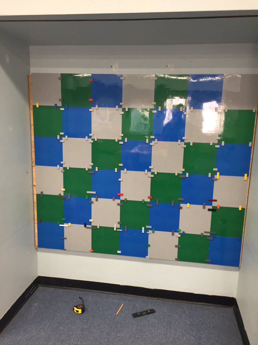 tobias4psu's tweet image. Only way to install a Lego wall is while wearing a tiara! Thanks to all our donors! #stsd7 #smsmakerspace