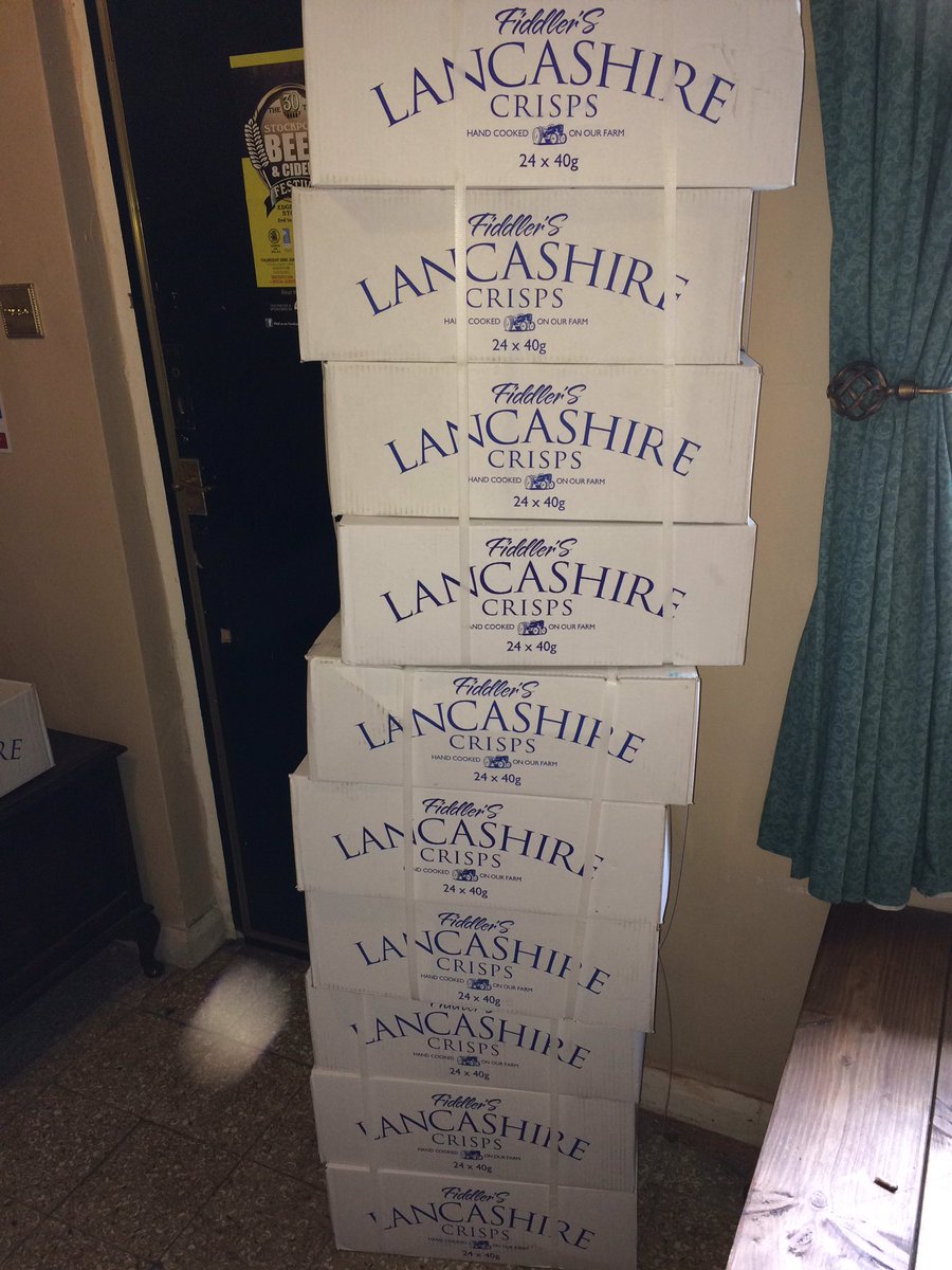 That should see us through bank holiday weekend <a href="/fiddlerscrisps/">Lancashire Crisps</a>