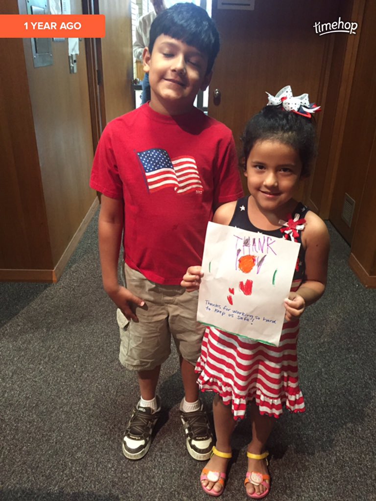 CityofSanMarcos's tweet photo. A year ago these kids stopped by to bring treats to first responders working the #SMTXFlood. #SMTXStrongerTogether https://t.co/GyUQKvihLz