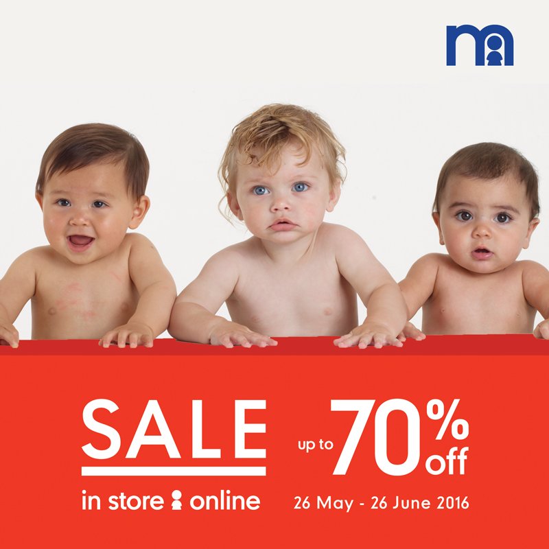 Mothercare sale up to 70%! Segera kunjungi store terdekat! Ayo jangan ketinggalan yah Bunda. ow.ly/vPXQ300zmVv