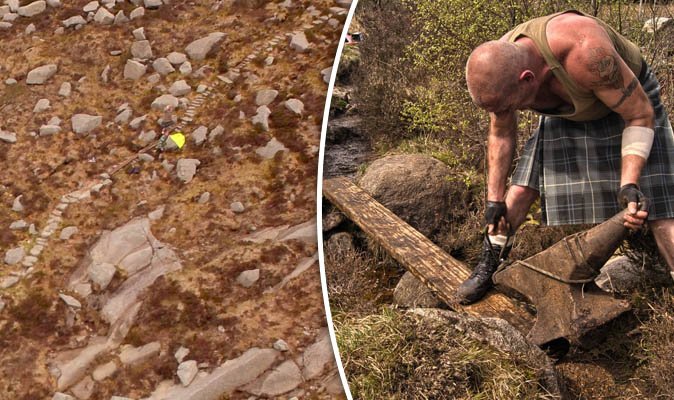 Daily_Express's tweet image. A dad is heaving a 19 stone anvil up a mountain on the Isle of Arran for his daughter express.co.uk/news/uk/673706…