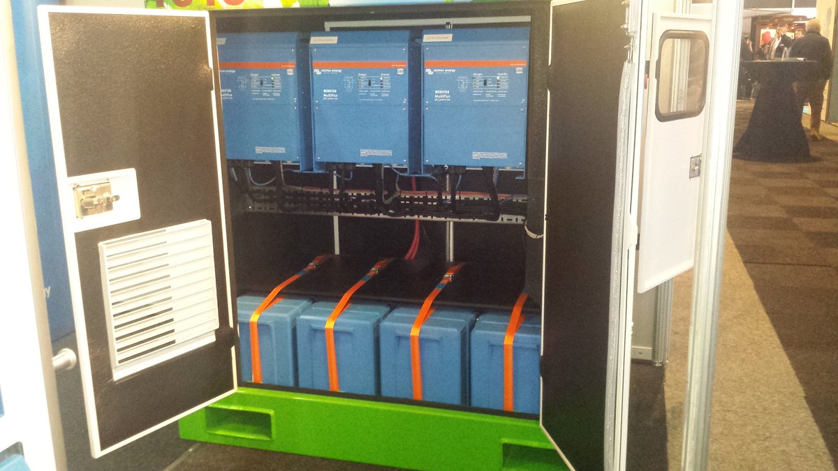 NSTBV's tweet photo. 15kVA #zeroemission komt u de #Cleanergy  bekijken? @Maritime_EH stand 358 @GenpowerBV @Victron_Energy https://t.co/EKLNGSej0u