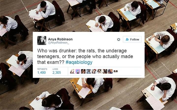 30 of the funniest tweets from students sitting GCSE and A Level exams telegraph.co.uk/education/2016… #ocrmaths #aqabiology