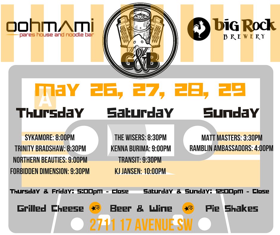 It all starts tomorrow as we take over Oohmami Pares! Here's the set lineup for our pop-up! See you all there #yyc