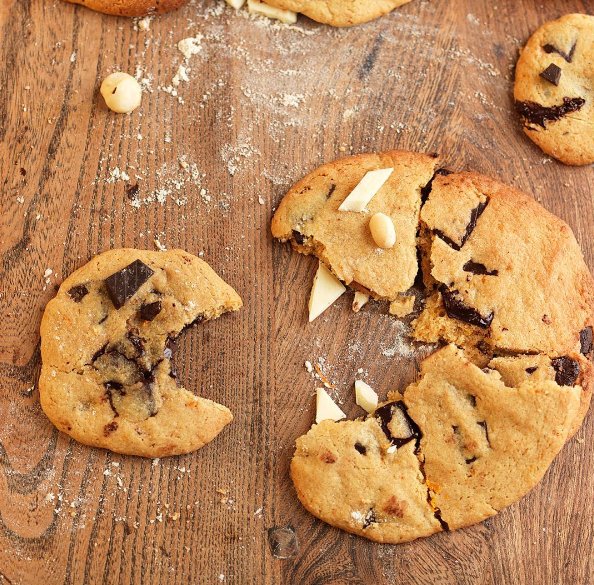 Post shoot messing about. Pacman orange and macadamia cookie monsters #foodstyling #photography #baking #shoot