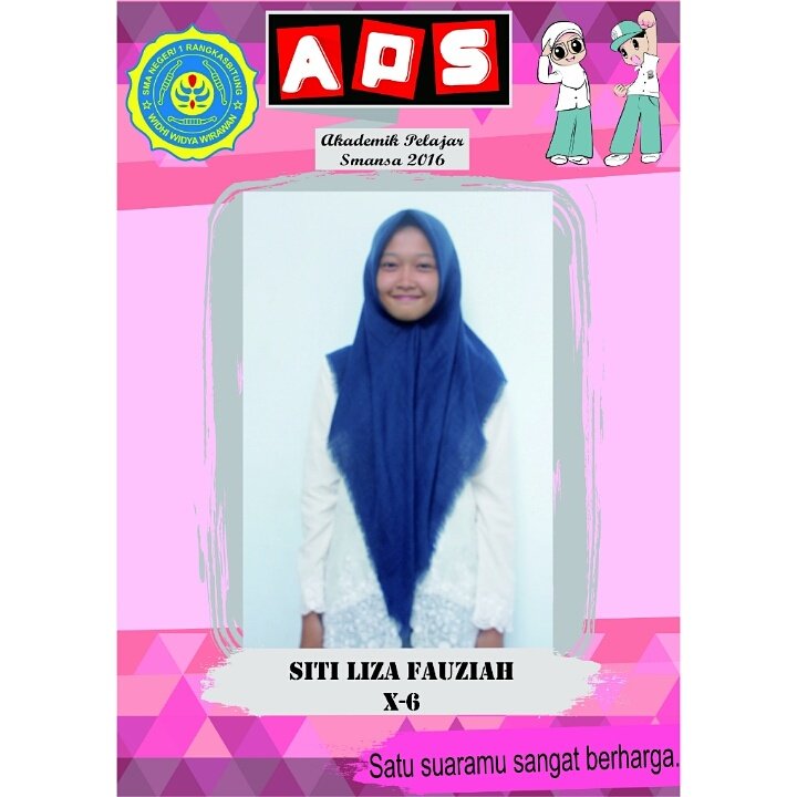 smansaRKS's tweet photo. Ayo! Pilih Liza untuk menjadi duta SMANSA di https://t.co/3oyiPp59UL satu suara kalian sangat berharga loh buat dia😊 https://t.co/bIBPzsbjHM