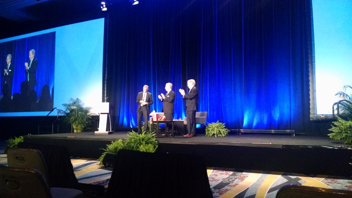 AndrewWelsch's tweet photo. Retiring FINRA CEO Ketchum gets standing ovation. "This job has been a joy." #FINRA2016 https://t.co/12T8lGalfF